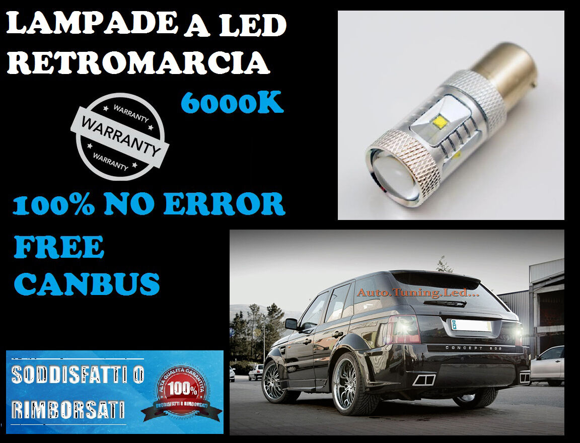 1 LAMPADA RETROMARCIA LED P21W BA15S CANBUS 6000K NO ERROR FIAT 500