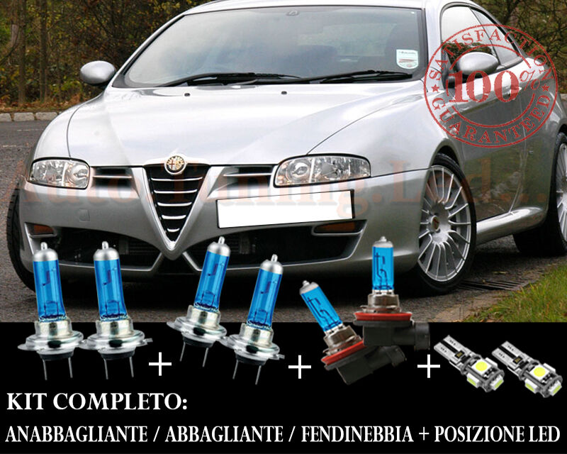 ALFA ROMEO GT SET COMPLETO LAMPADE BLU XENON + POSIZIONE A LED