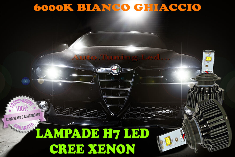ALFA ROMEO 159 LAMPADE H7 CREE XENON ABBAGLIANTI 6000K BIANCO PURO
