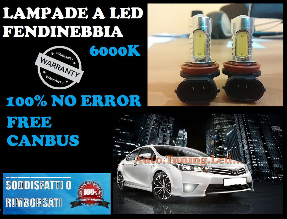 2x LAMPADE FENDINEBBIA H11 LED CREE COB CANBUS MITSUBISHI OUTLANDER III 2013+