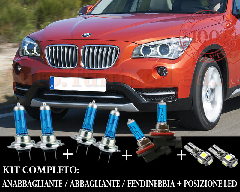 BMW X1 E84 SET COMPLETO LAMPADE BLU XENON + POSIZIONE A LED
