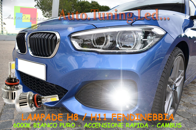 AUDI A5 2008-2014 LAMPADE H11 CREE LED FENDINEBBIA 6000K BIANCO RAPIDO