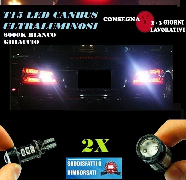 AUDI A5 COUPE 6000K LAMPADE RETROMARCIA A LED T15 W16W CANBUS NO ERROR